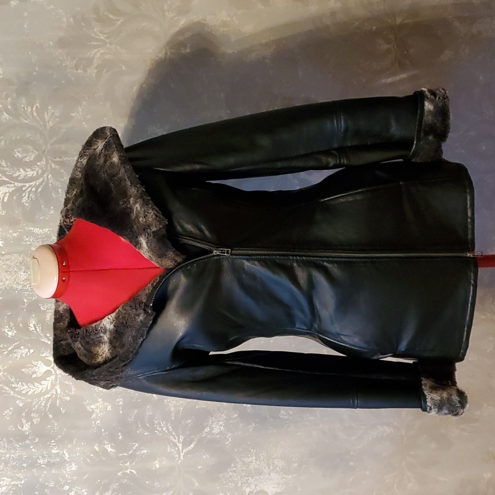 Danier leather hooded jacket